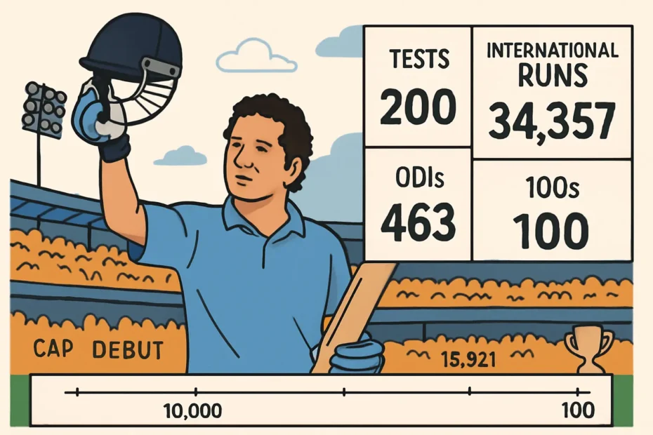 Complete sachin tendulkar records: Career milestones and stats