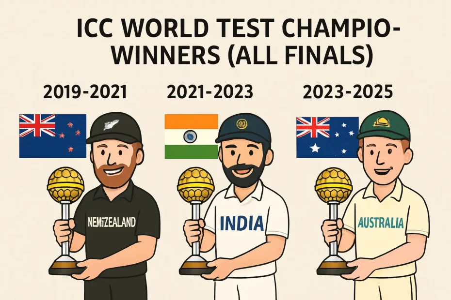 WTC winner list: ICC World Test Championship Winners (All Finals)